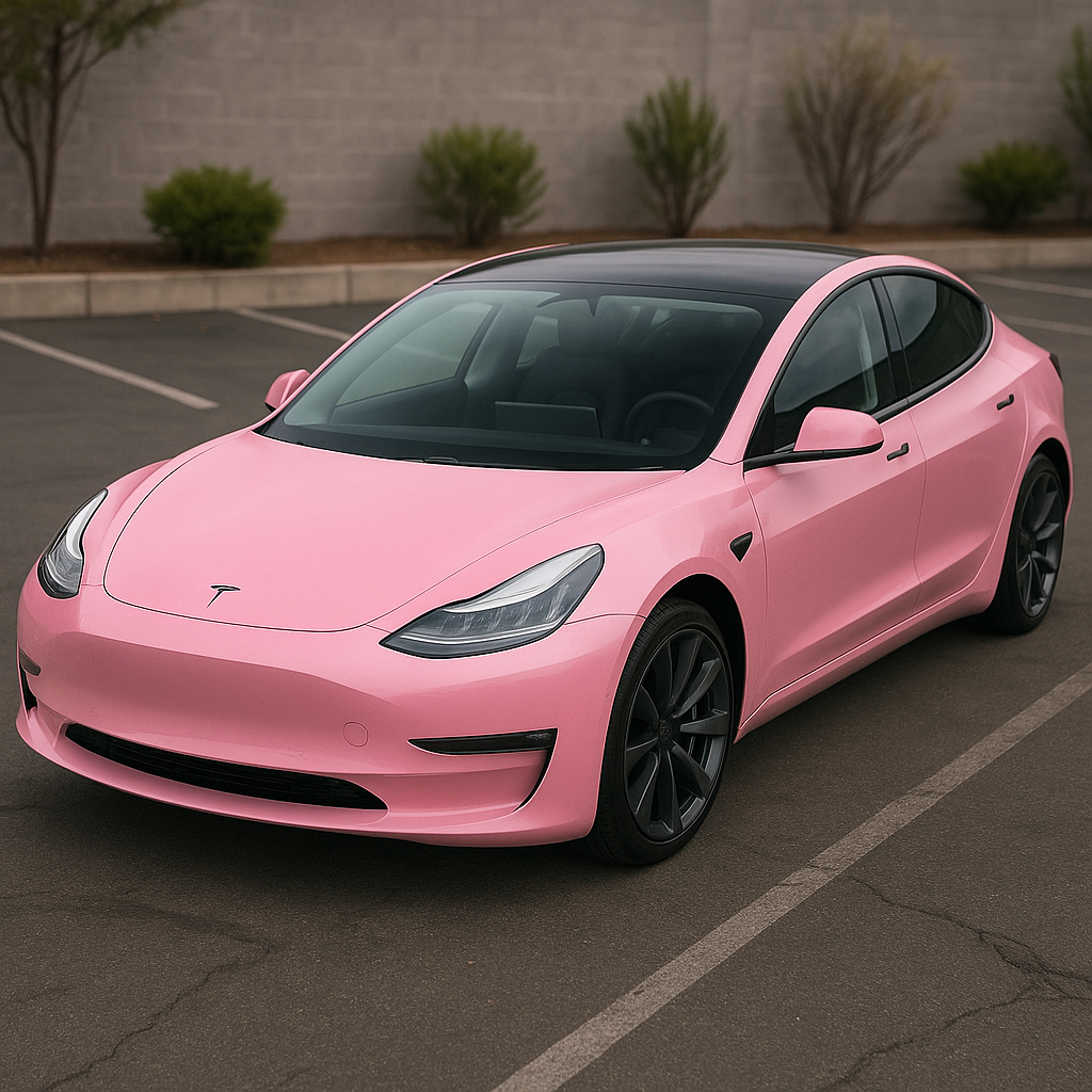pink tesla