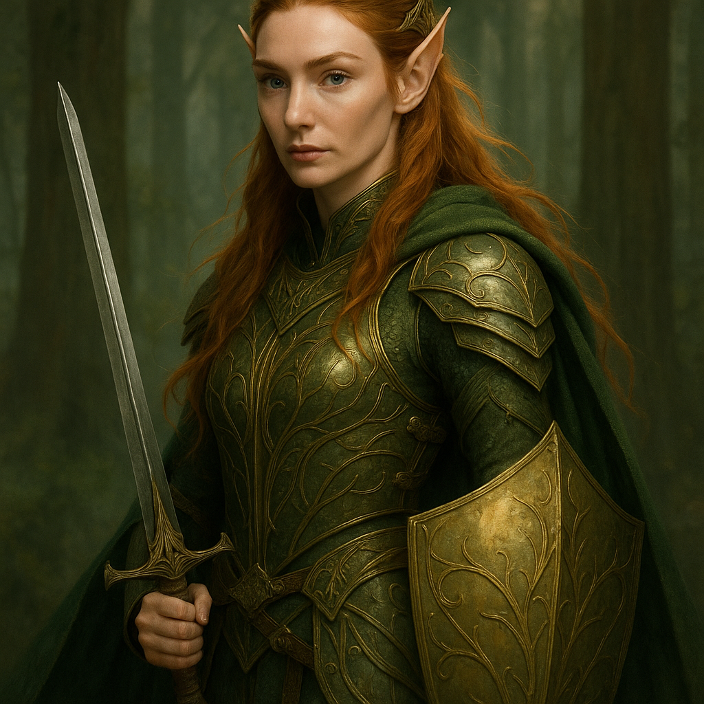 Make Eleanor Tomlinson look like a Mirkwood elf knight from the hobbit
